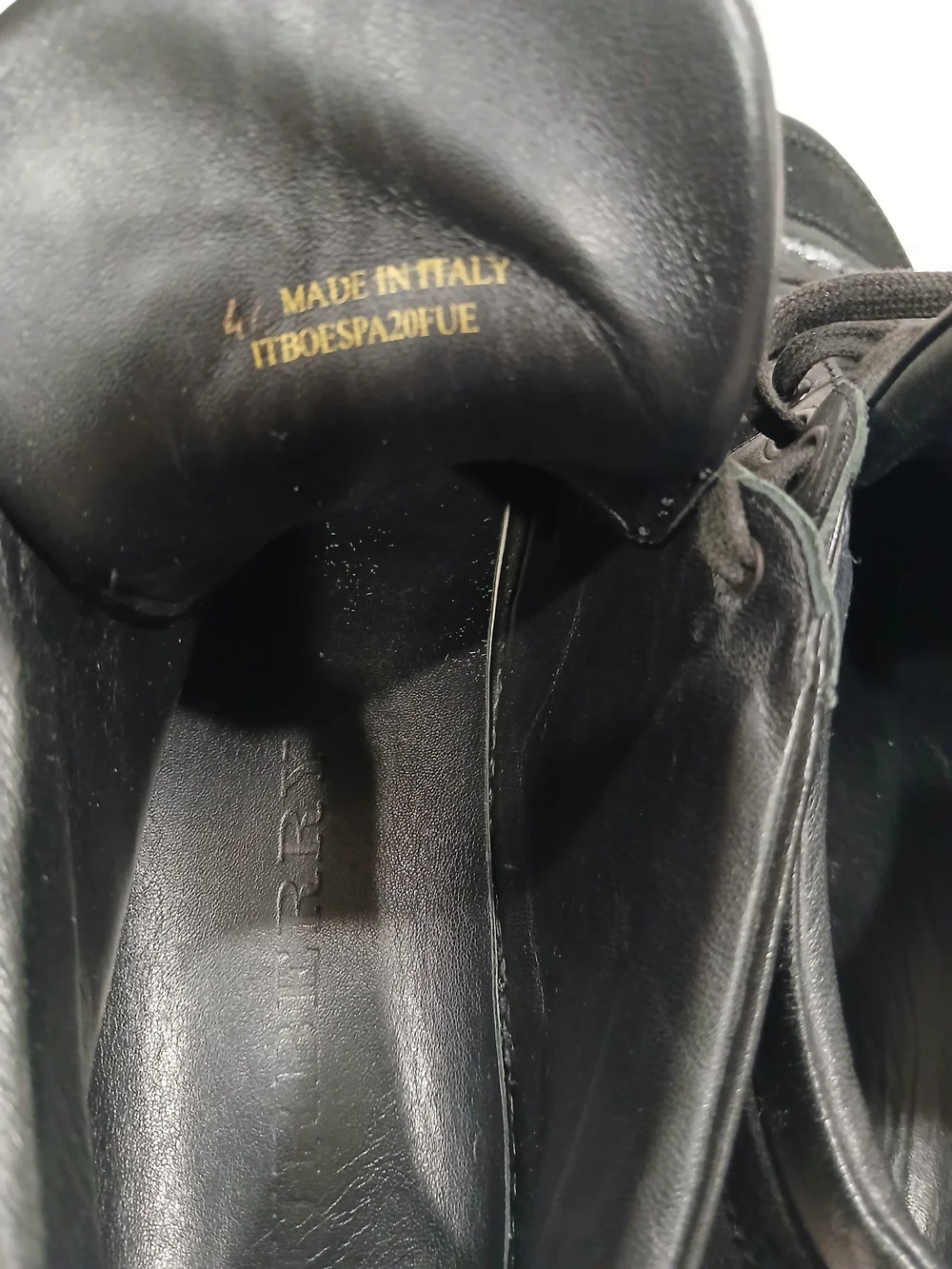 Men Burberry Black Sneakers Sz 44 Leather